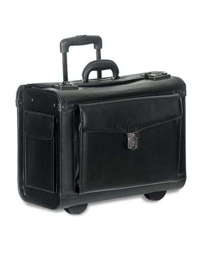 Mancini Briefcases Black Mancini BUSINESS Collection Wheeled Catalog Case