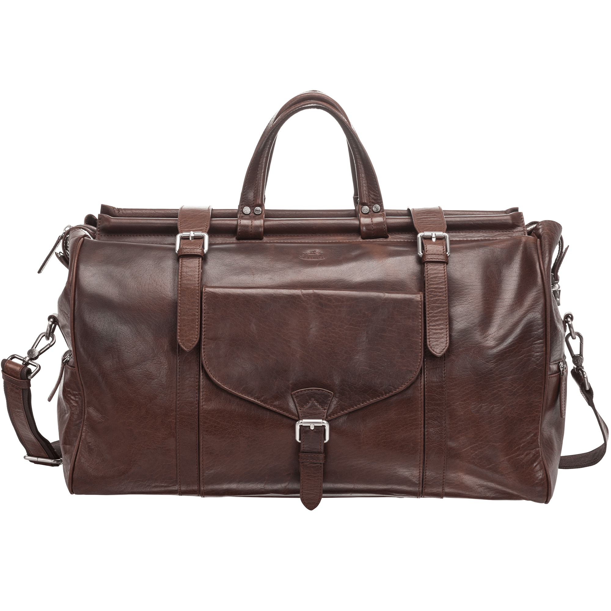 Mancini Duffles Brown Mancini BUFFALO Dowel Rod Carry-on Duffle Bag