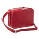 Mancini Handbags Red Mancini Pebbled Rachel Camera Style Leather Crossbody Bag