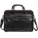 Mancini Laptop Briefcase Black Mancini BUFFALO Double Compartment Top Zipper 15.6” Laptop / Tablet Briefcase