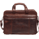 Mancini Laptop Briefcase Brown Mancini BUFFALO Double Compartment Top Zipper 15.6” Laptop / Tablet Briefcase