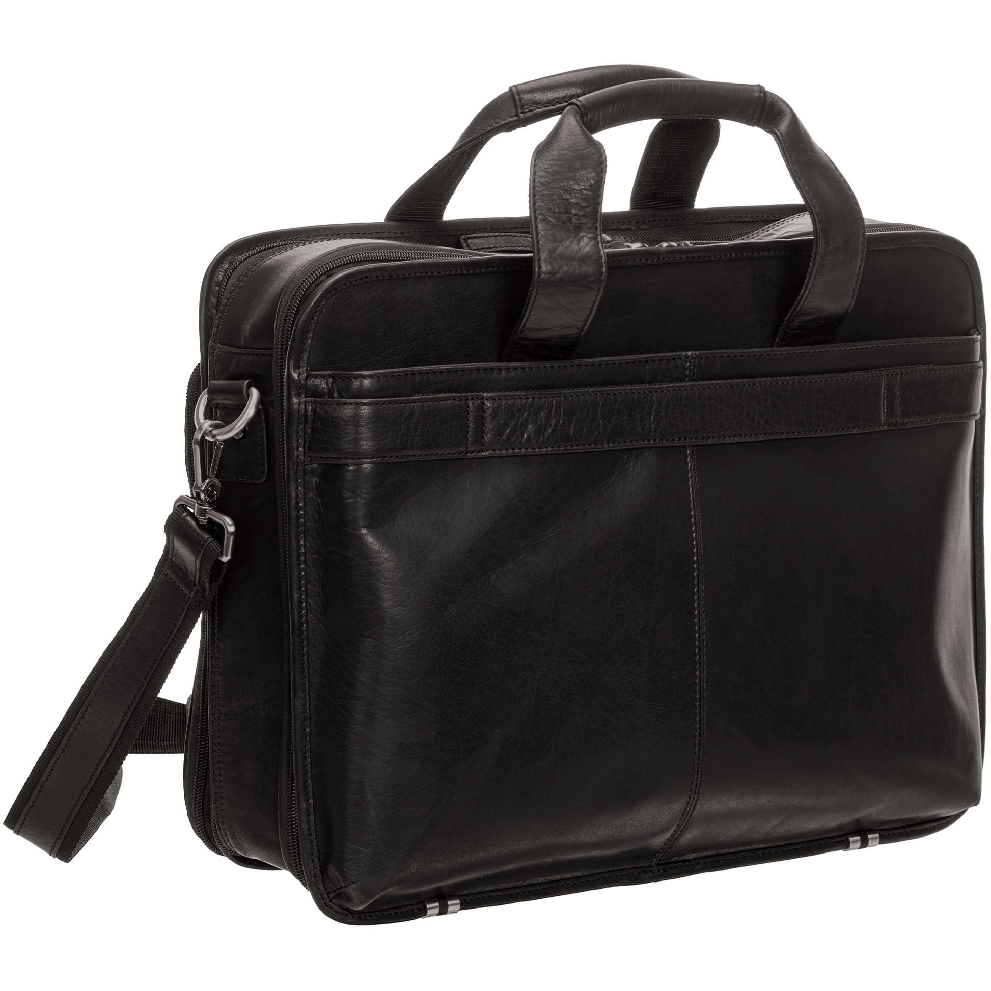 Mancini Laptop Briefcase Mancini BUFFALO Double Compartment Top Zipper 15.6” Laptop / Tablet Briefcase