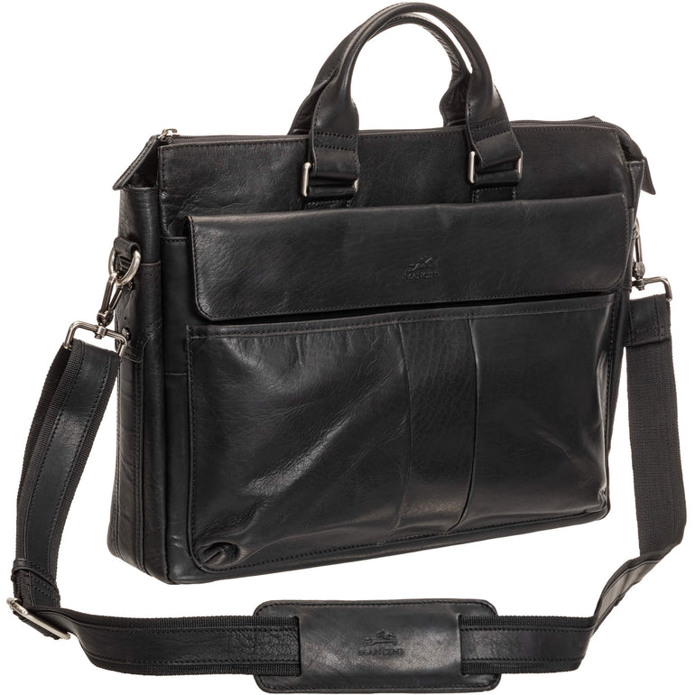 Mancini Laptop Briefcase Mancini BUFFALO Single Compartment Briefcase with RFID Secure Pocket for 15.6” Laptop / Tablet