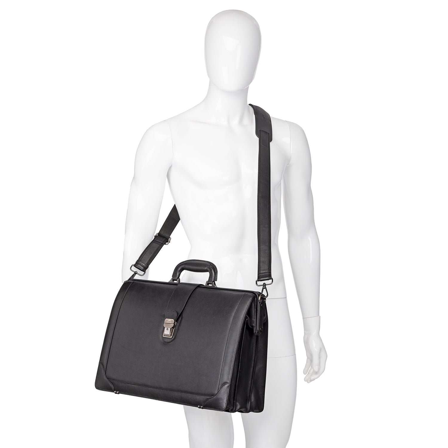 Mancini Laptop Briefcase Mancini MILAN Luxurious Litigator Briefcase Pocket for 17.3” Laptop