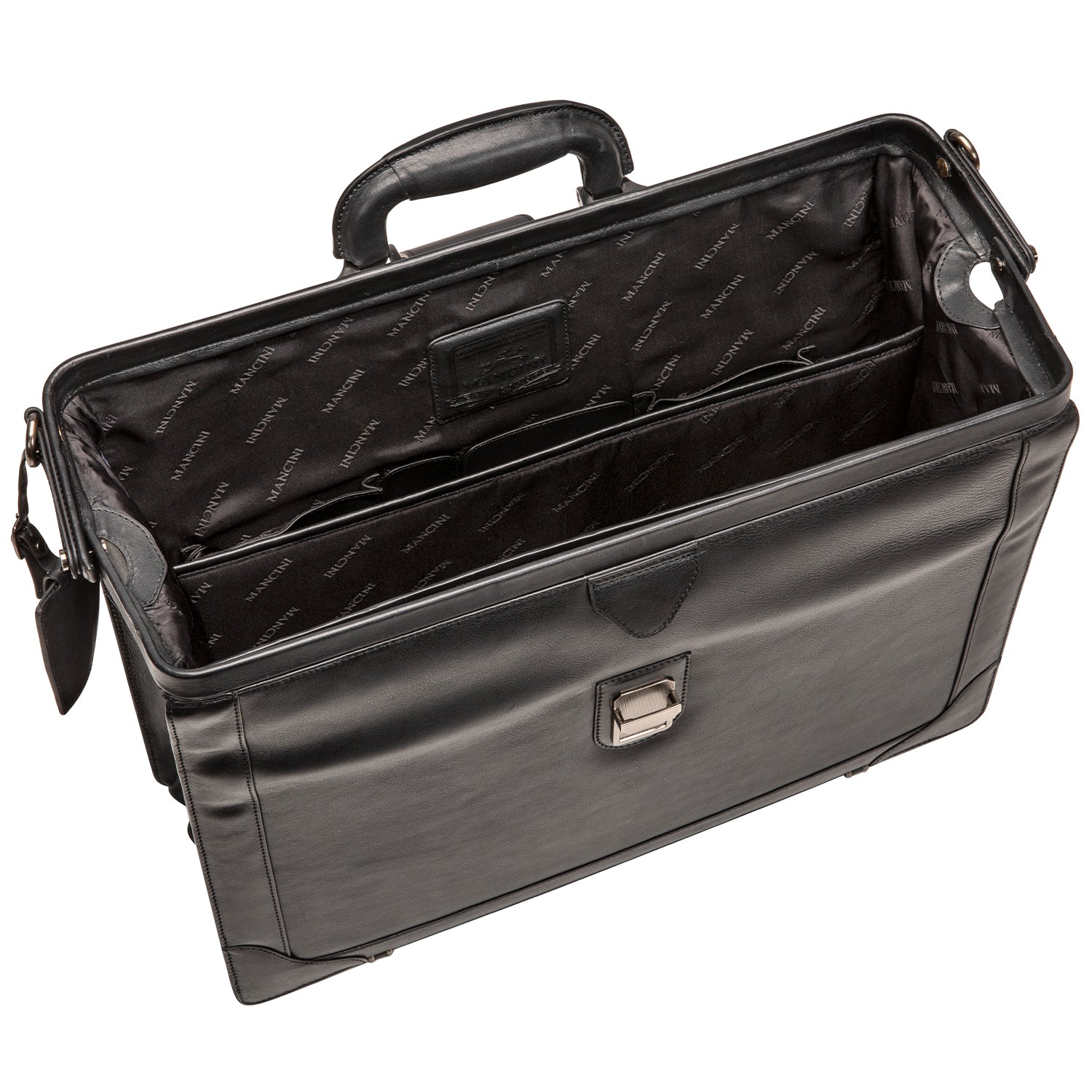 Mancini Laptop Briefcase Mancini MILAN Luxurious Litigator Briefcase Pocket for 17.3” Laptop