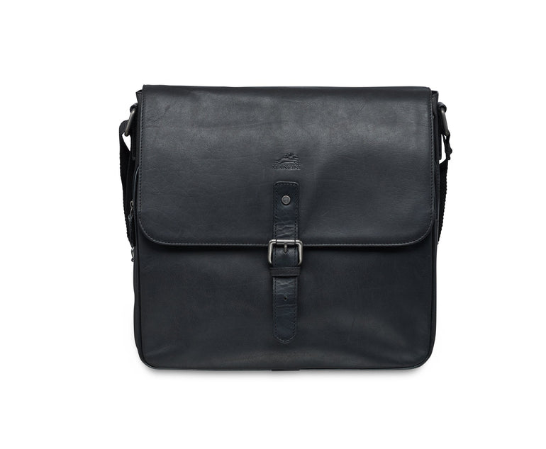 Mancini Messenger Black Mancini BUFFALO Messenger Bag for 12'' Laptop / Tablet (RFID Blocking)