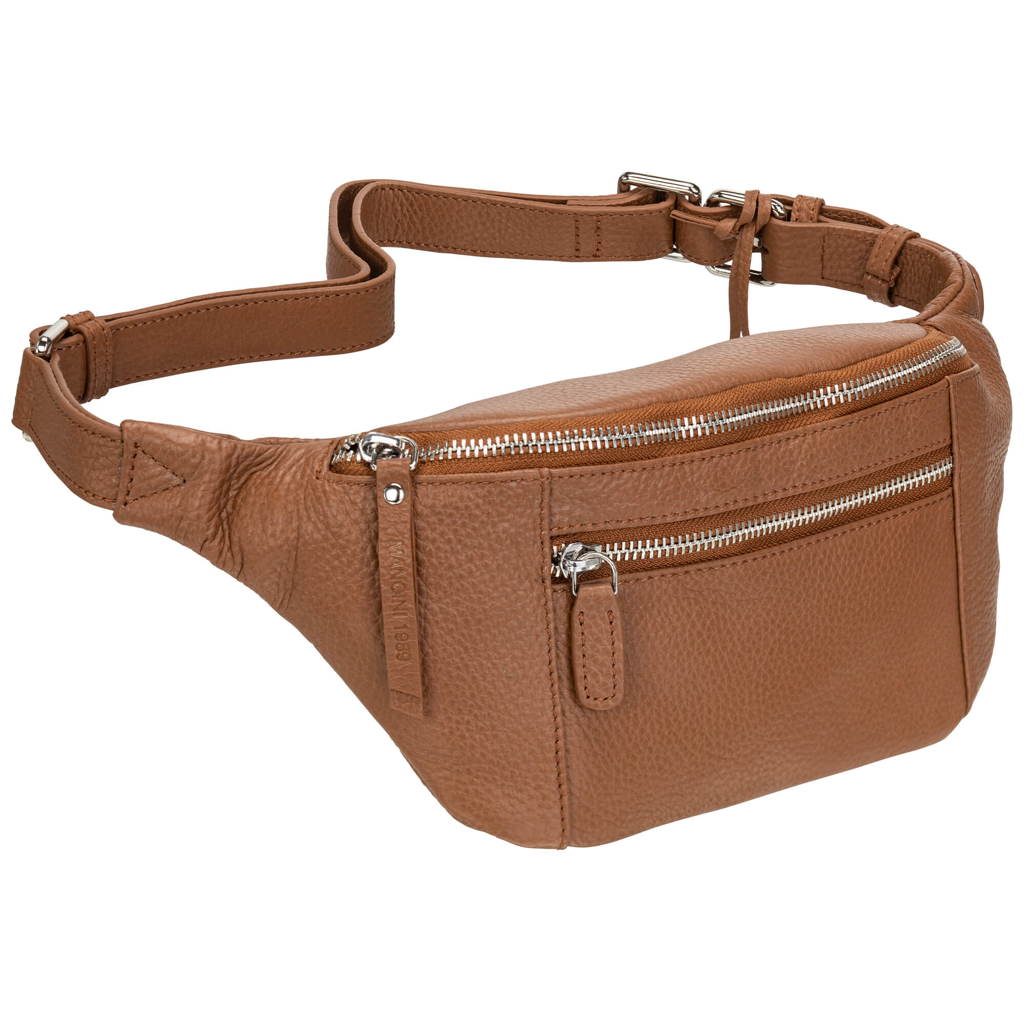 Mancini Waist pouch Camel Mancini Pebbled Waist Bag