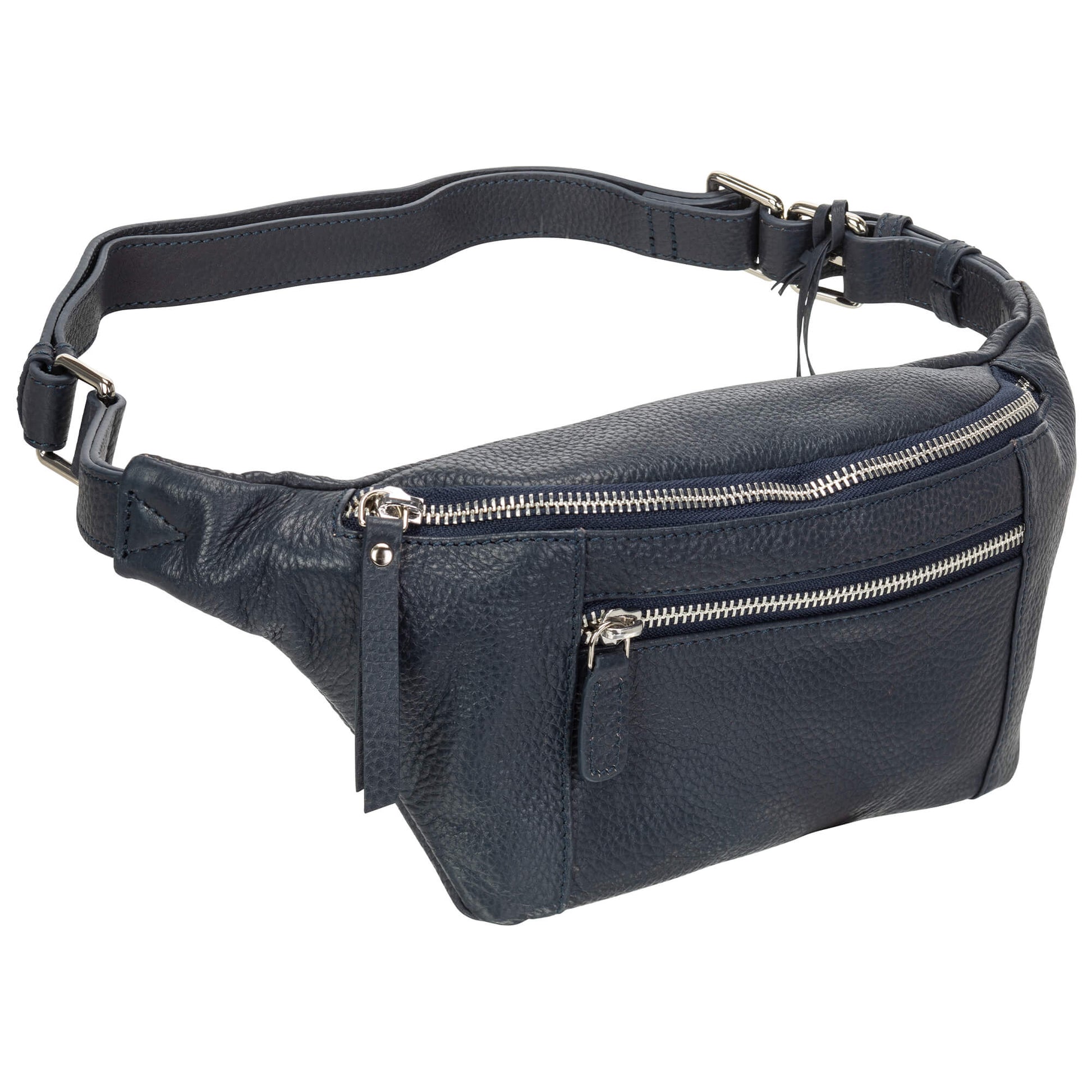 Mancini Waist pouch Navy Mancini Pebbled Waist Bag