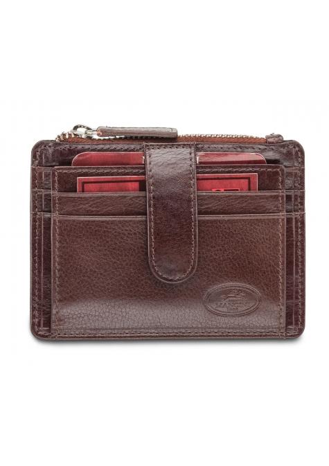 Mancini Wallets Brown Mancini EQUESTRIAN-2 Men`s RFID Secure Card Case and Coin Pocket