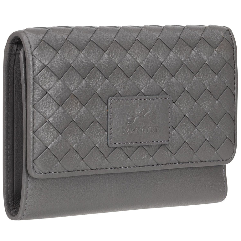 Mancini Wallets Mancini BASKET WEAVE RFID Secure Medium Clutch Wallet