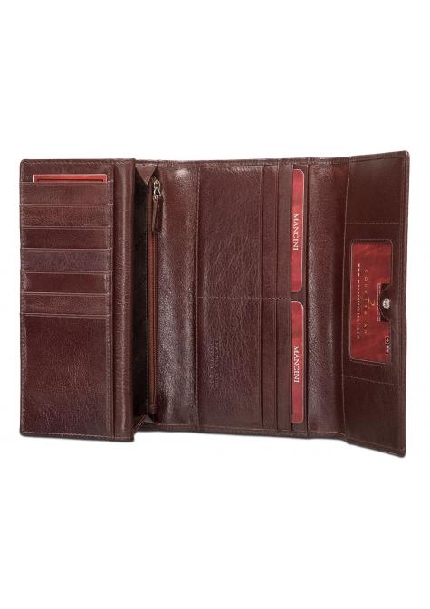 Mancini Wallets Mancini EQUESTRIAN-2 Ladies' RFID Secure Trifold Checkbook Wallet