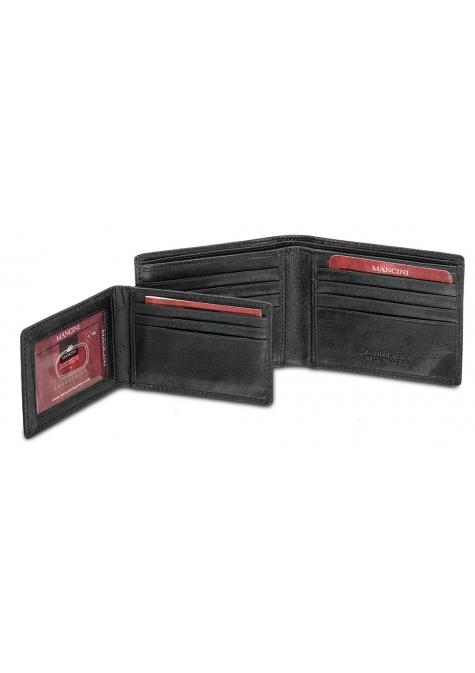 Mancini Wallets Mancini EQUESTRIAN-2 Men`s RFID Secure Billfold with Removable Passcase