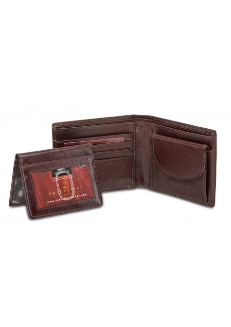 Mancini Wallets Mancini EQUESTRIAN-2 Men`s RFID Secure Wallet with Removable Passcase and Coin Pocket