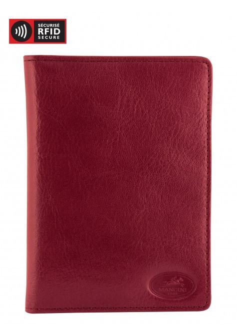 Mancini Wallets Red Mancini EQUESTRIAN-2 Collection Deluxe Passport Wallet