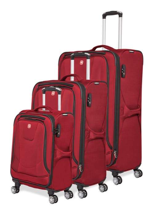 Swiss Gear Neo Lite 3 - 3 Piece Poly Expandable Spinner Luggage Set - Red