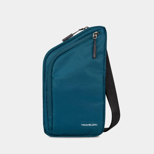 Travelon Cross-Body Bag Peacock Teal Travelon World Travel Essentials Slim Crossbody Bag