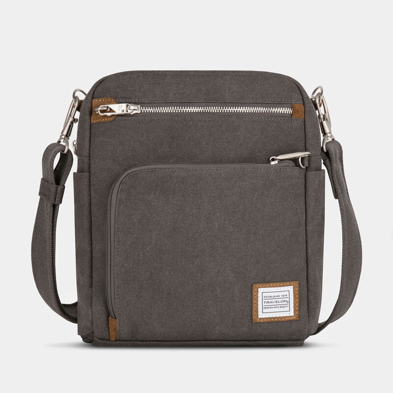 Travelon Cross-Body Bag Pewter Travelon Anti-Theft Heritage Tour Bag