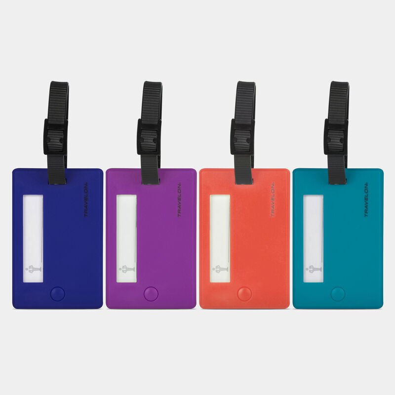 Travelon Travel Accessories Bolds Travelon Set of 4 Assorted Color Luggage Tags