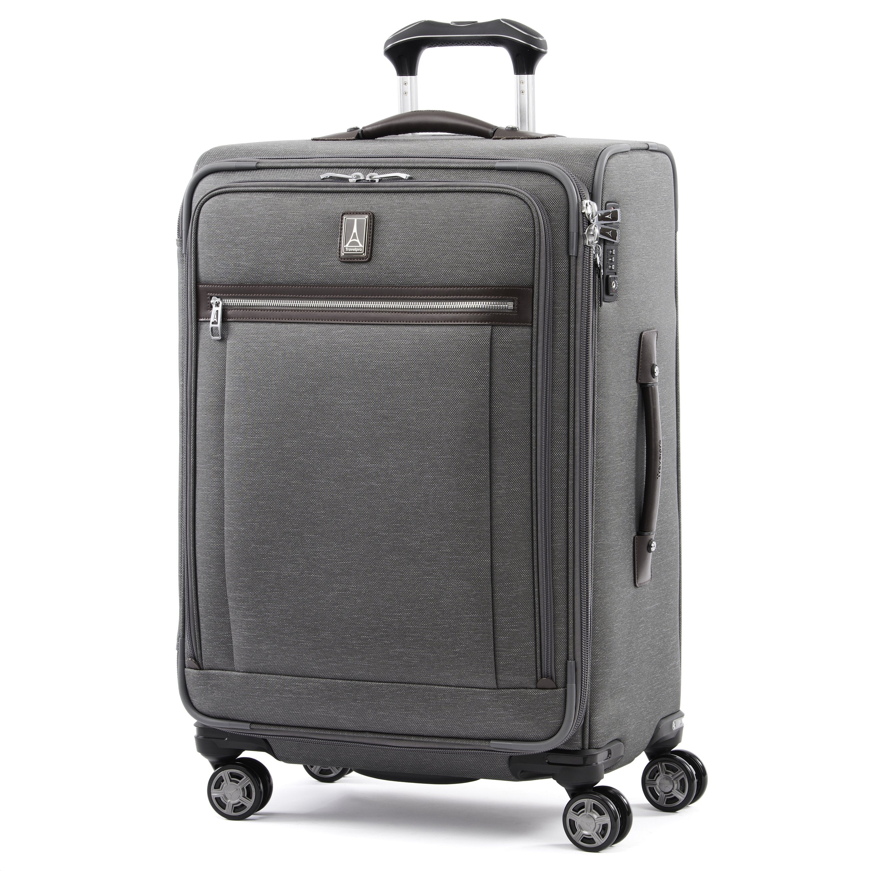 Travelpro Luggage Grey Travelpro Platinum Elite 25 Inch Expandable Spinner Luggage